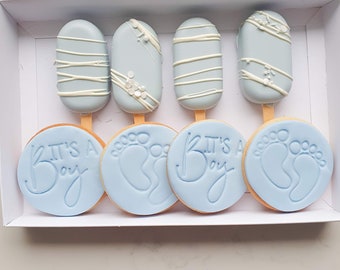 New Baby Boy Gift Box New Baby Girl Treatbox For New Parents Treat Box Personalised Chocolate and Cookie Gift For First Time Parents Cakes