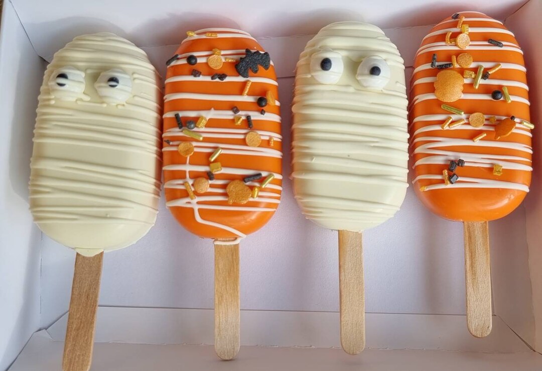 Halloween Themed Chocolate Cakesicles Halloween Party Favour Etsy UK