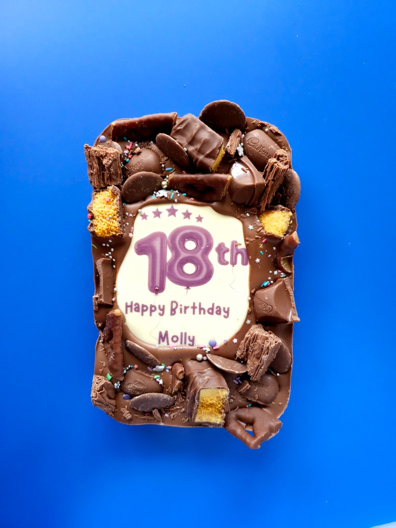 Special 18th Birthday Chocolate Gift Personalised Chocolate Present For Her Edible 18th Birthday Presnt Idea For Him Personalized Chocolate