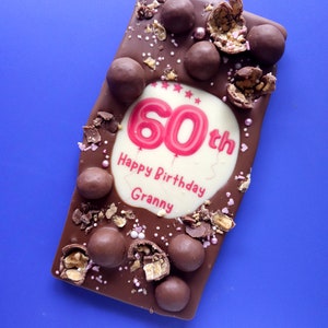 Special 80th Birthday Chocolate Gift Personalised Chocolate Present For Him Edible 80th Birthday Present For Grandad Personalised Gift