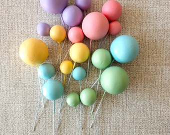 Unicorn Cake Topper Pastel Cake Balls Decoration for Birthday and Rainbow Cakes