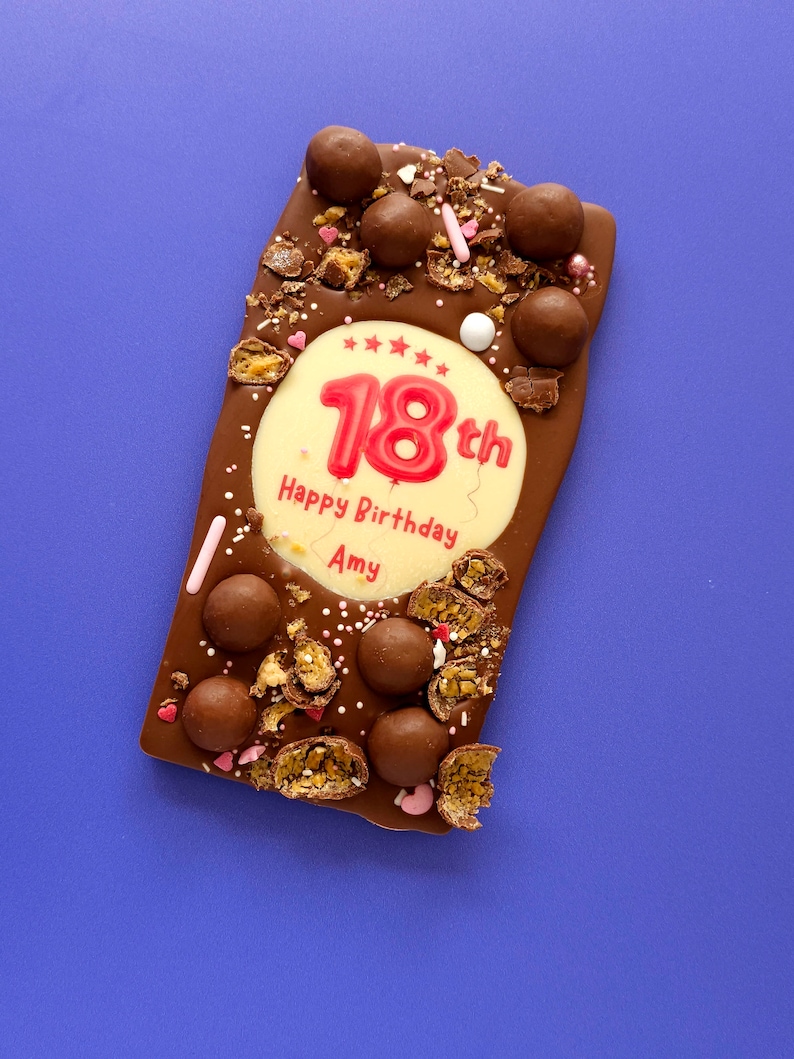 Special 18th Birthday Chocolate Gift Personalised Chocolate Present For Her Edible 18th Birthday Presnt Idea For Him Personalized Chocolate