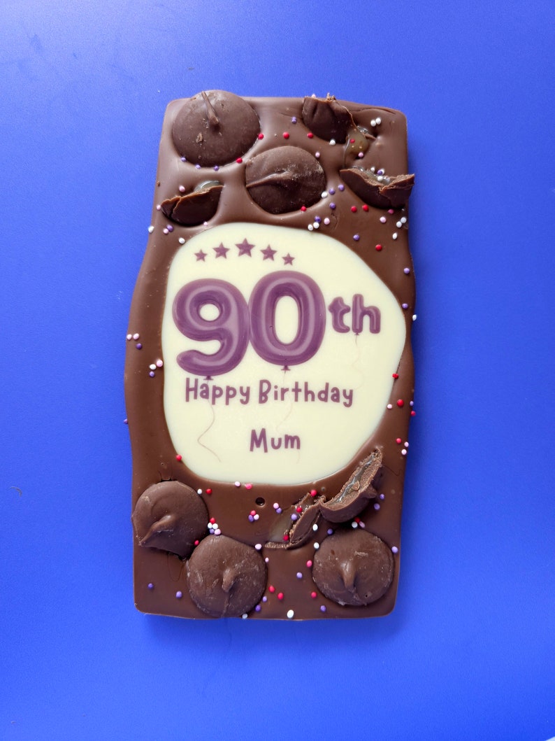 Special 80th Birthday Chocolate Gift Personalised Chocolate Present For Him Edible 80th Birthday Present For Grandad Personalised Gift image 10