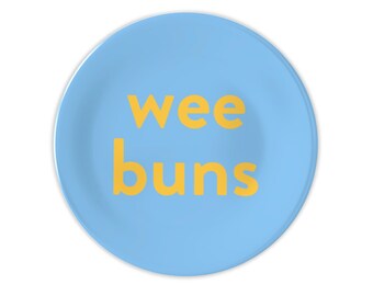 wee buns bone china plate
