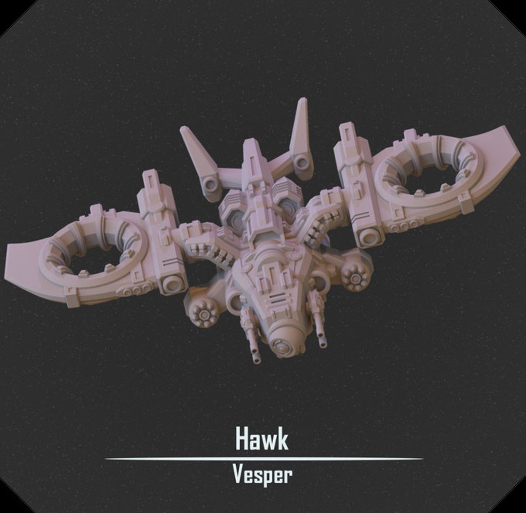 Hawk Vesper Sci Fi 3d Printed Tabletop RPG Display Miniature Etsy