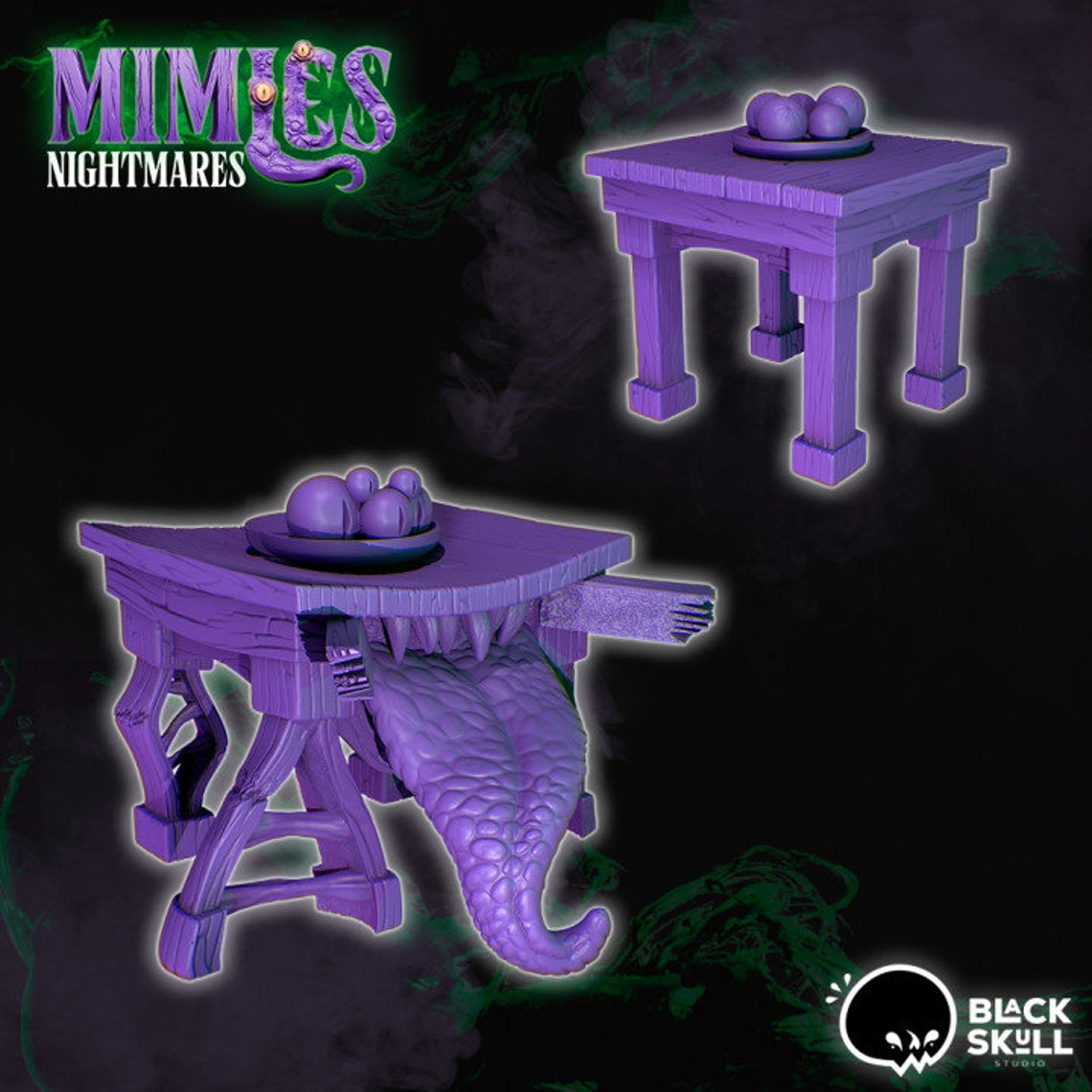 Mimic Table Set 3D Print Tabletop Dungeons and Dragons - Etsy UK