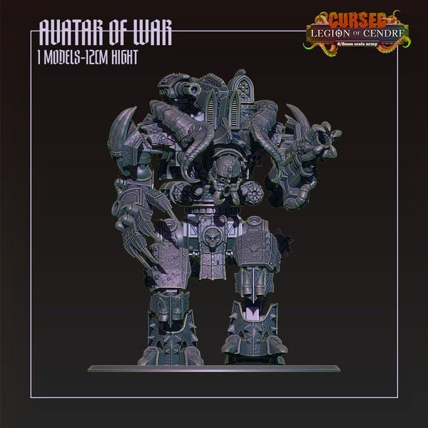 Cursed Avatar of War | 8mm Sci Fi Tabletop Miniature Titan