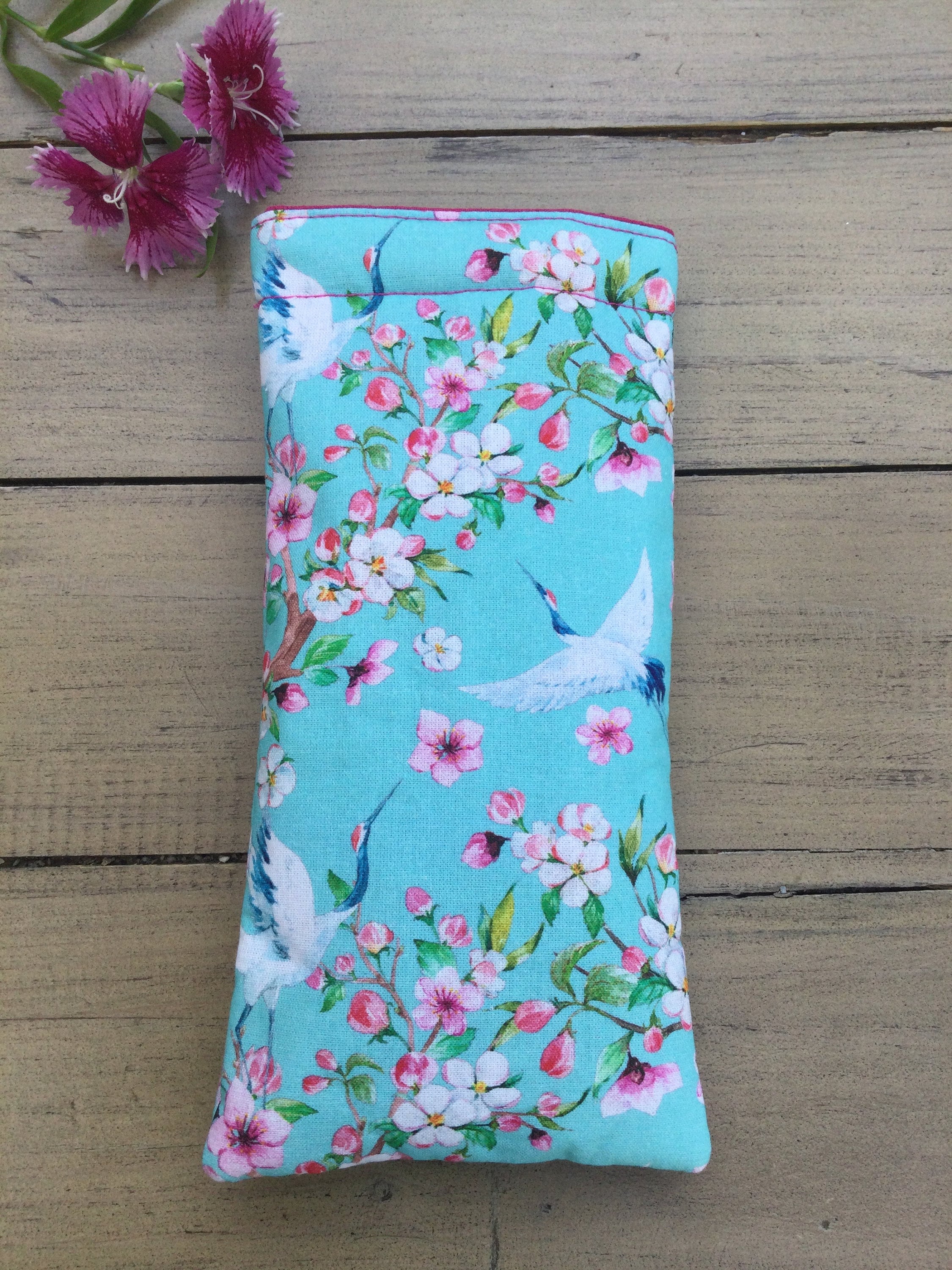 Cherry Blossom Pencil Case / Flowery Pen Case / Floral Pencil Pouch /  Flower Pen Pouch / Zipper Bag, Pouch / Makeup Bag / School Supplies 