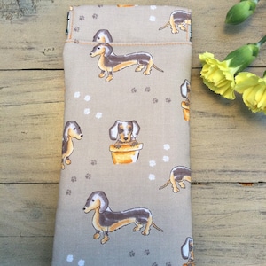 Sausage Dogs Igel Brillenetui gepolstert und gefüttertem Flexrahmen. Alles Baumwolle. Geschenk vorhanden. Sonnenbrille Brillenetui.