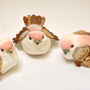 Miniature Styrofoam Birds-Set of 3