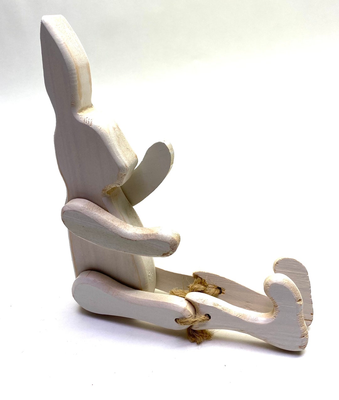 Wooden Jointed 12 Inch Rabbit Etsy