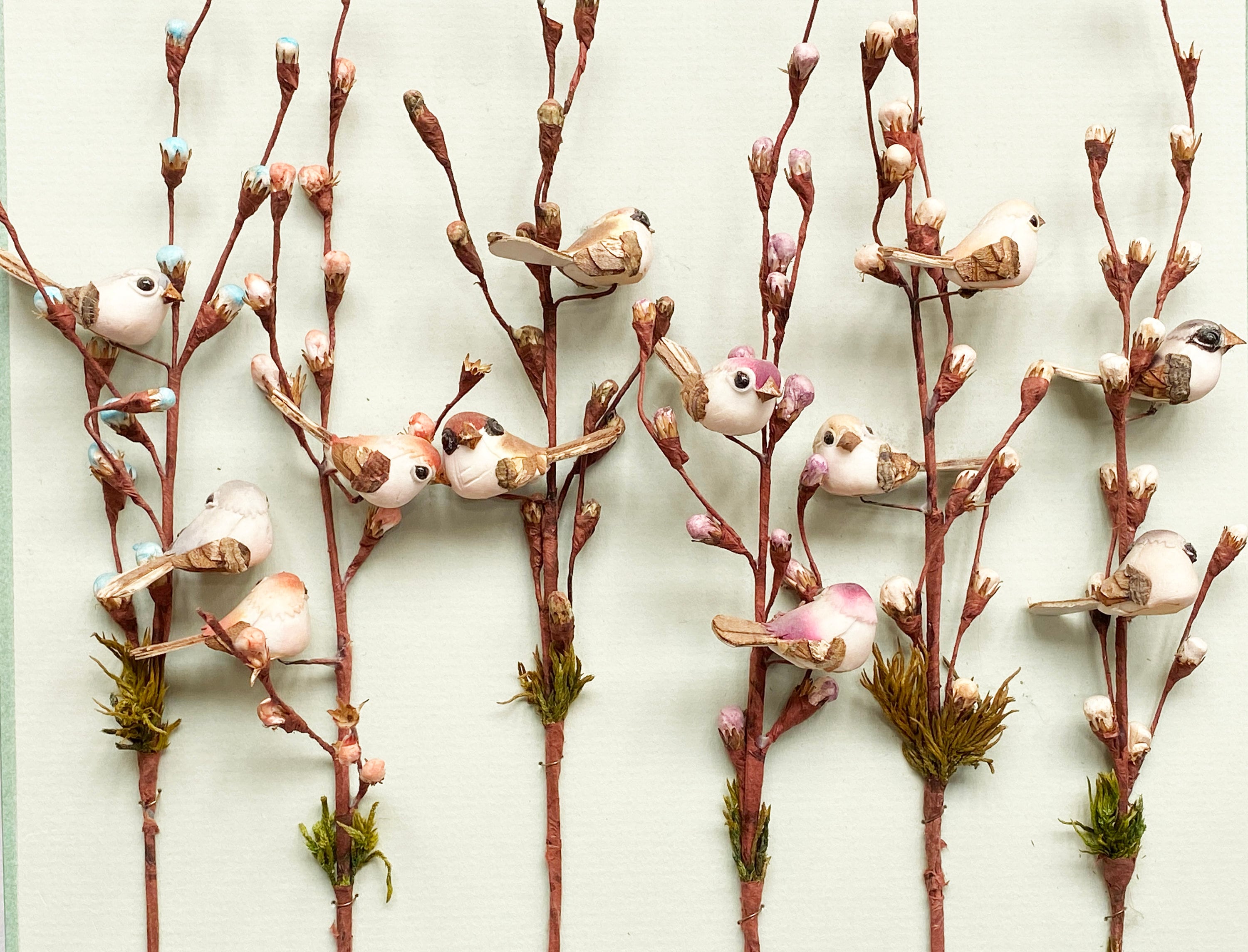 Artificial Birds Artificial Birds on a Stem Etsy