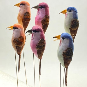 Artificial Birds set of 6