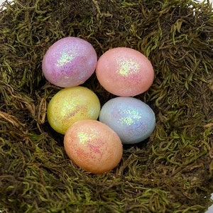 Plastic Easter Eggs w/mica dust Set of 12