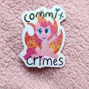 Adesivo holográfico My Little Pony Pinky Pie comete crimes