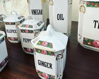Spice Jar set Czechoslovakian