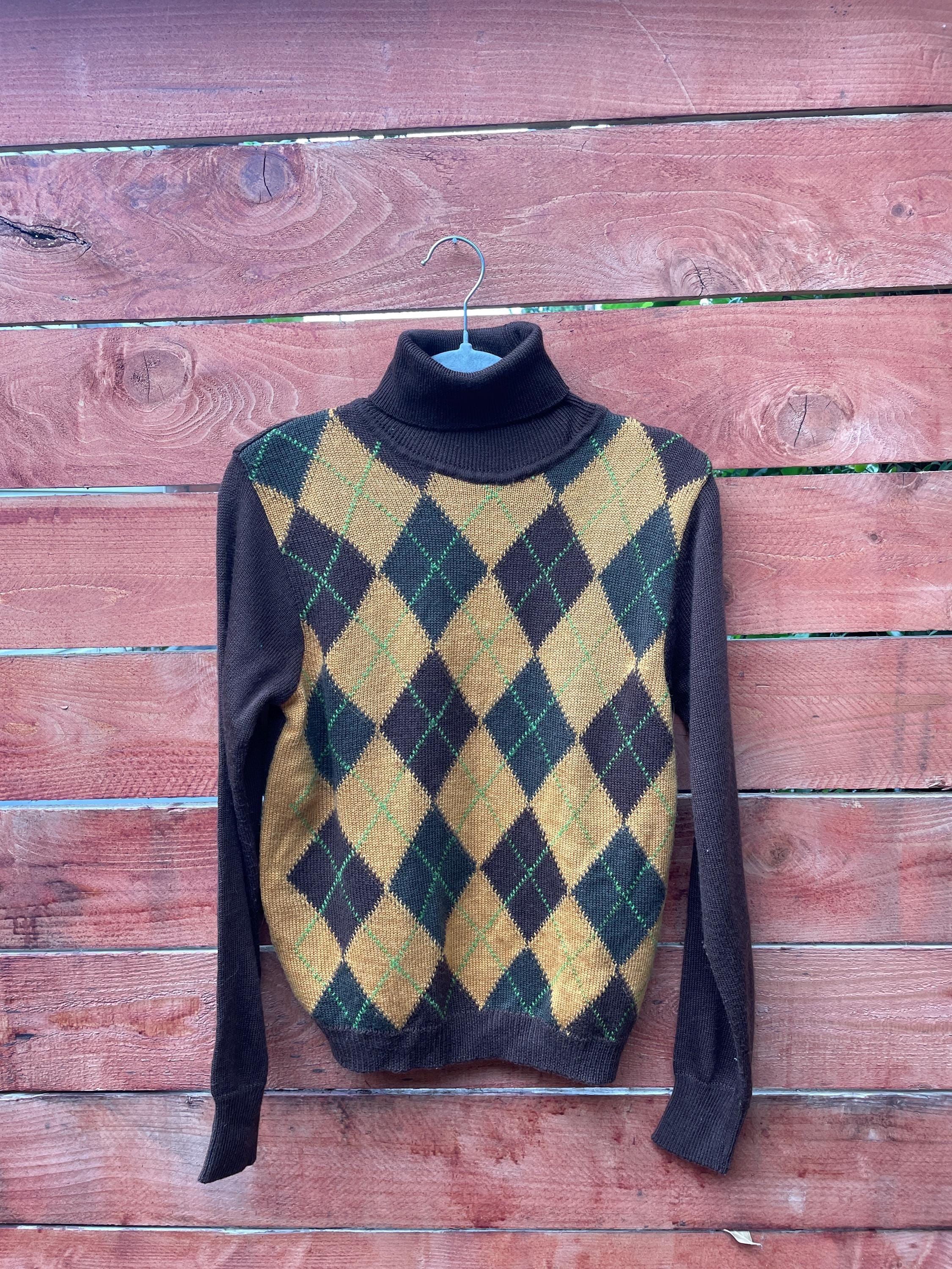 Argyle turtleneck sweater best sale