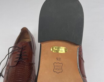 Snakeskin and Leather Vintage Loafers Men display picture 1