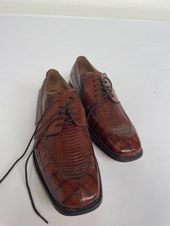Snakeskin and leather vintage loafers men’s dress 