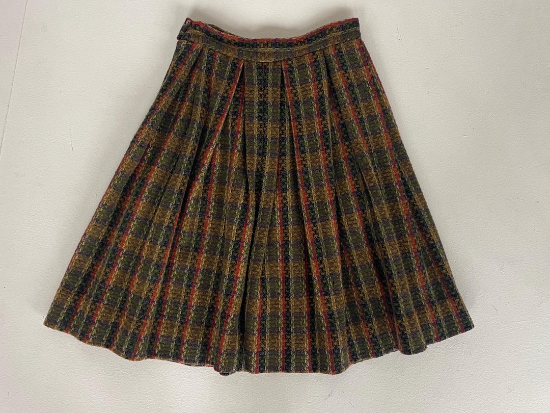 vintage plaid miniskirt