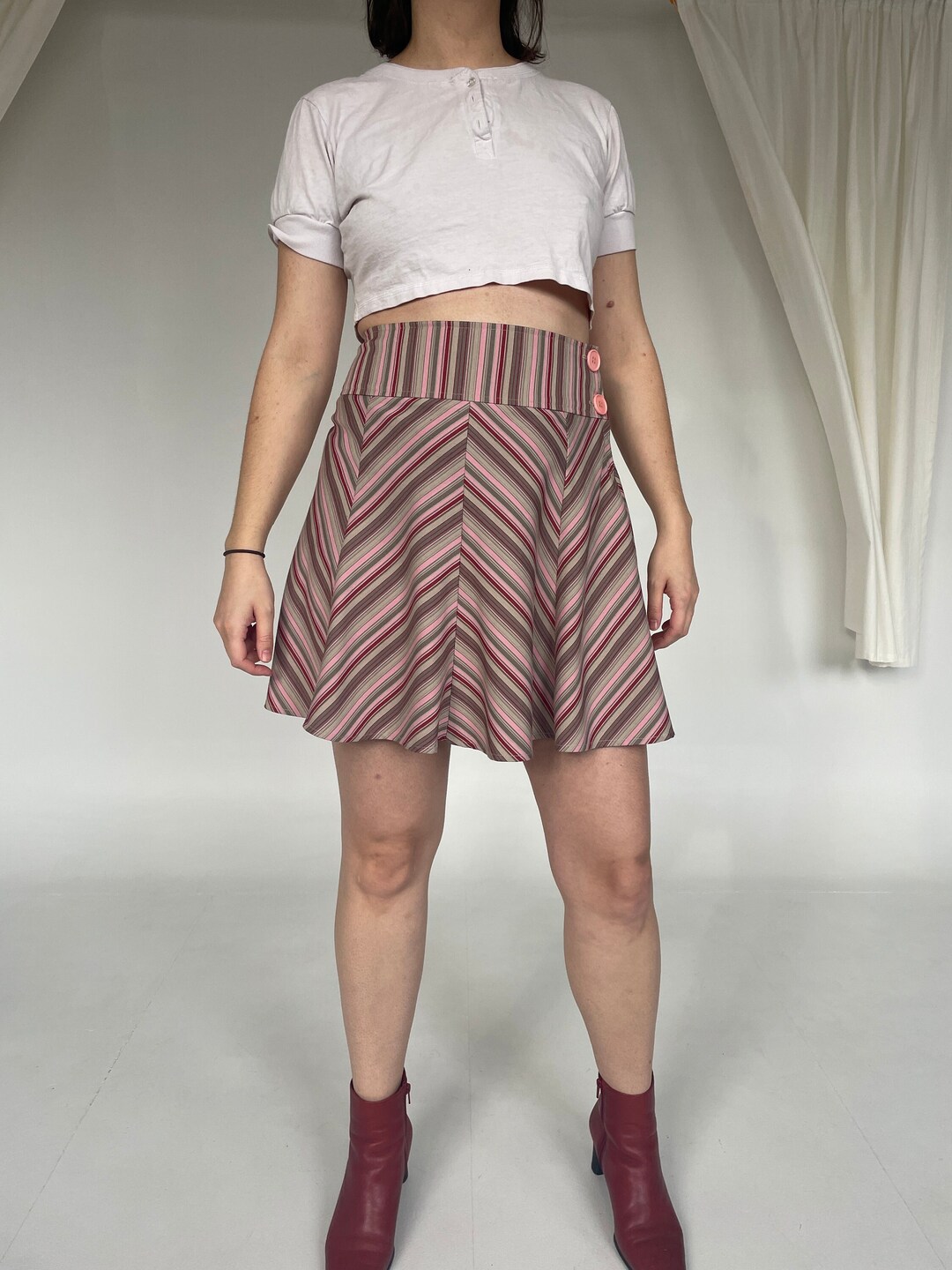 Y2K Powder Pink Mini Skirt (M) main image 1