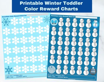 Flowers & Bows Printable Girl Toddler Color Reward Charts | Etsy