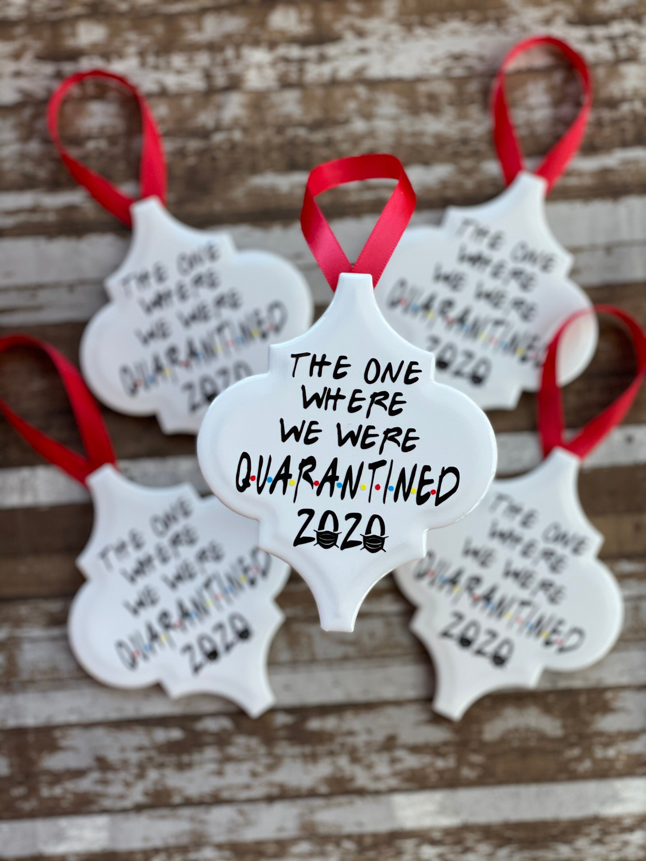 Quarantine Friends Ornament // Christmas Ornament // COVID Themed Orn…