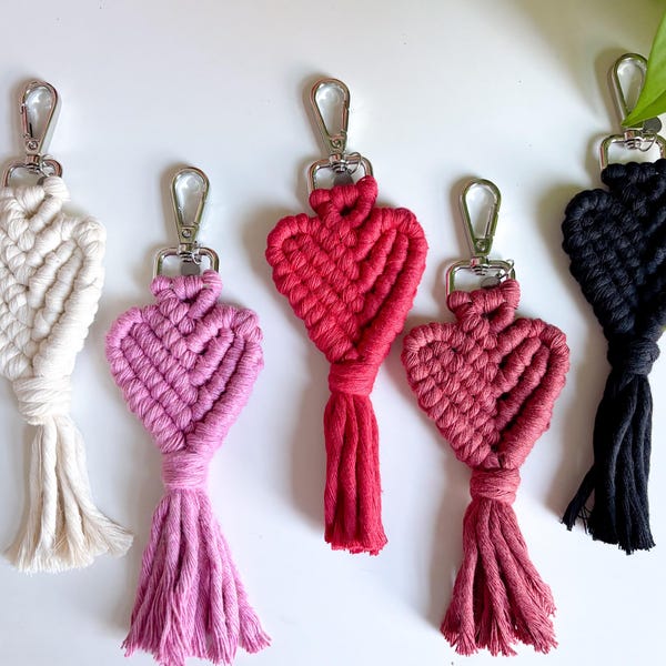 Pretty Macrame Keychain - Etsy