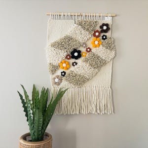 Flower River woven wall hanging, tapestry, boho wall hanging, woven decor, handmade, wall weaving, handwoven wall art