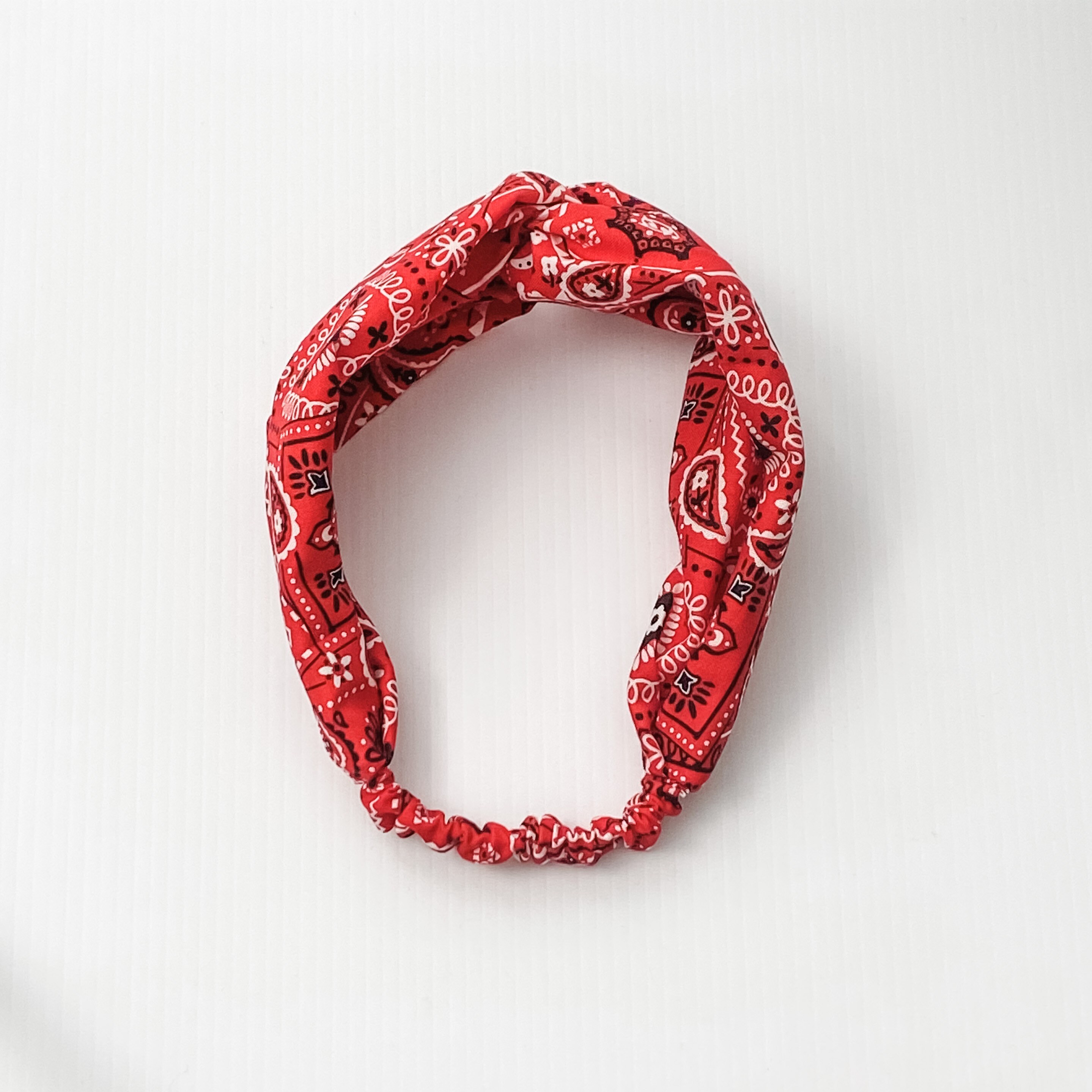 Bandana Print Front Twist Elastic Headband Etsy UK