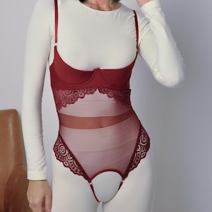 See through bodysuit,Open crotched lingerie uncencered,Festival outfit,Open crotch lingerie,Extreme open crotch,Open cup bra,Shelf bra open