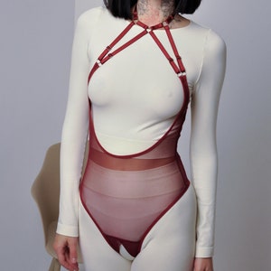 See through bodysuit,Open crotch lingerie,Cupless lingerie,Open crotch bodysuit,Extreme open crotch,Open crotch body,Open bodysuit