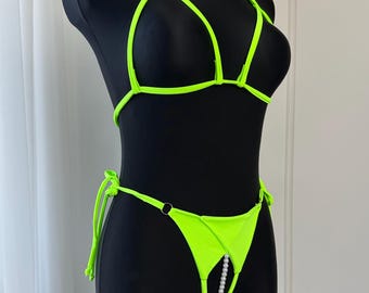 Bikini extremo sin entrepierna, Micro mini bikini, Bikini extremo, Bikini de tiras