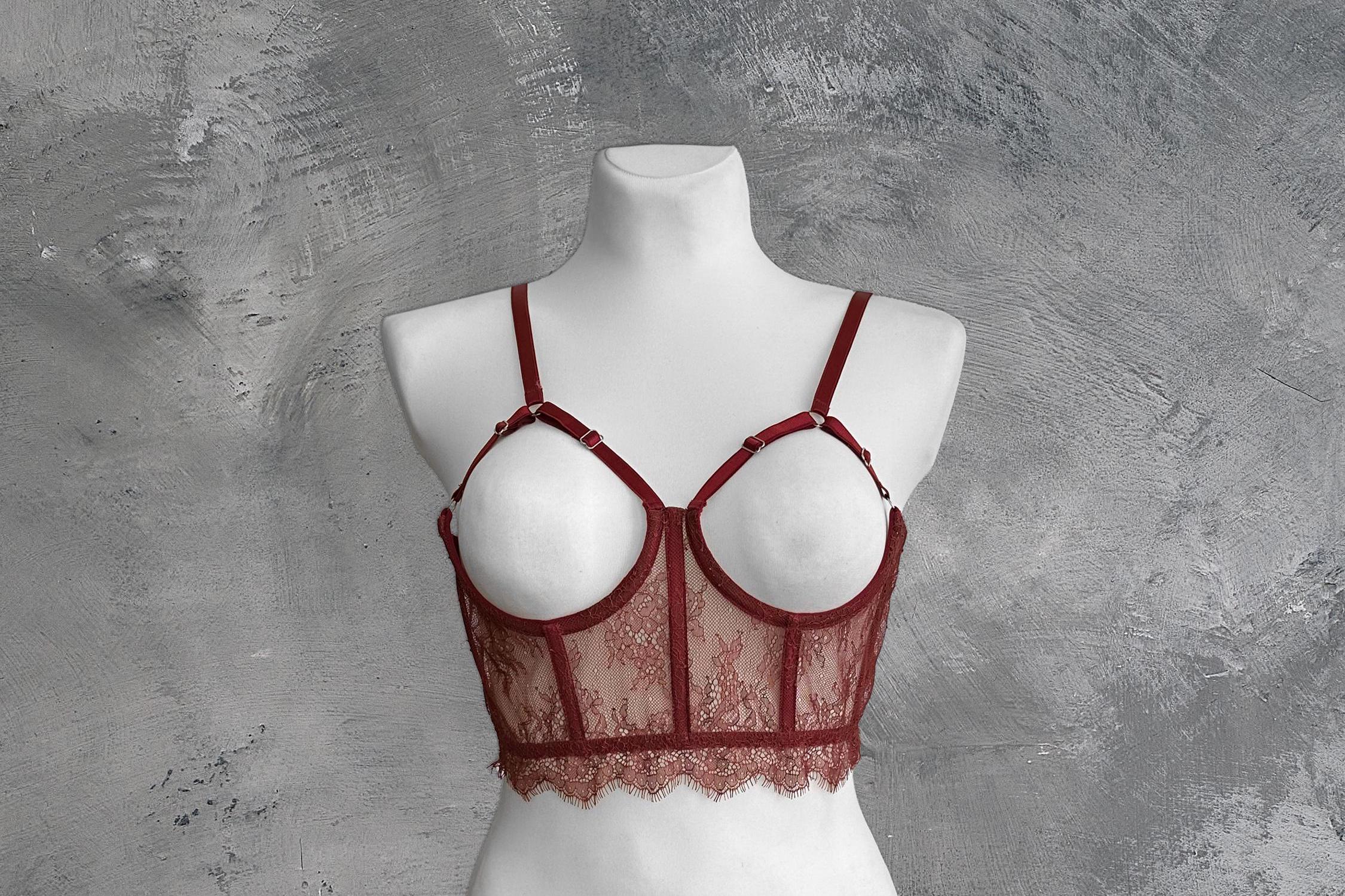 Open Cupless Bra,open Crotch Lingerie,underbust Corset,open Cup