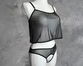 Lingerie see through,Ultra sheer lingerie,Open crotch lingerie,Babydoll lingerie,Sheer nightgown,Black sheer lingerie,Open crotch panties