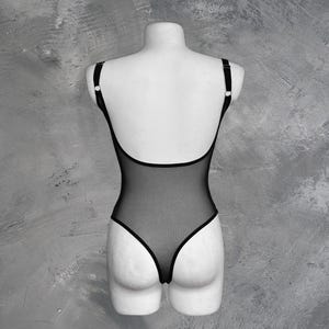 Body Reticolato Trasparente Donna - Lingerie In Nylon E Spandex, Manica Lunga - Perfetto Per Serate Speciali