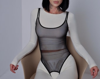 Fishnet Bodysuit,Sexy Bodysuit,Rave Bodysuit,Mesh Bodysuit,See through Bodysuit,Sheer Bodysuit,Lingerie Bodysuit,Black bodysuit