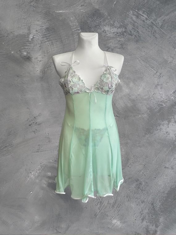 knee length dresses for ladies Butterfly Applique Sequin Mesh Babydoll Dress w/ Sheer Straps XL / Silver