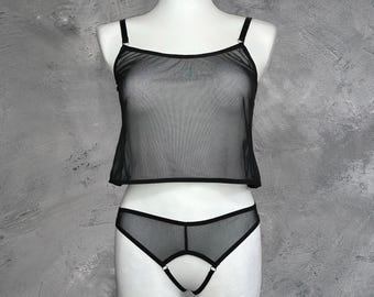 Sheer nightgown,Sexy sheer lingerie,See through night dress,Lingerie see through,See through babydoll,See through nightie,Sheer babydoll