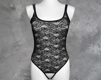 Lace teddy lingerie,Sheer teddy lingerie,Open crotch catsuit,Open crotch outfit,Open crotch teddy,Sexy open crotch,Open bodysuit