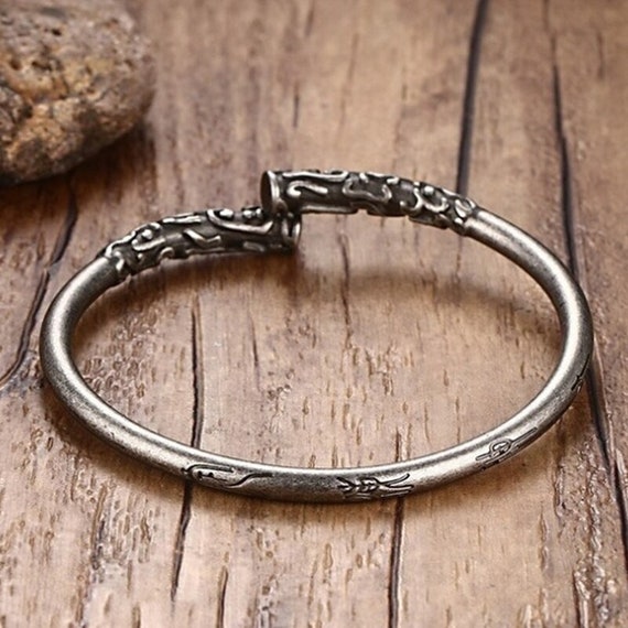 Lover Bracelet Monkey King Wukong Sun Ancient China Silver Gold Bar Cuff Bangle Lover Bracelet Monkey King Wukong Sun Ancient China Silver Gold Bar Cuff Bangle