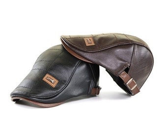 Men's Leather Beret - Etsy Australia