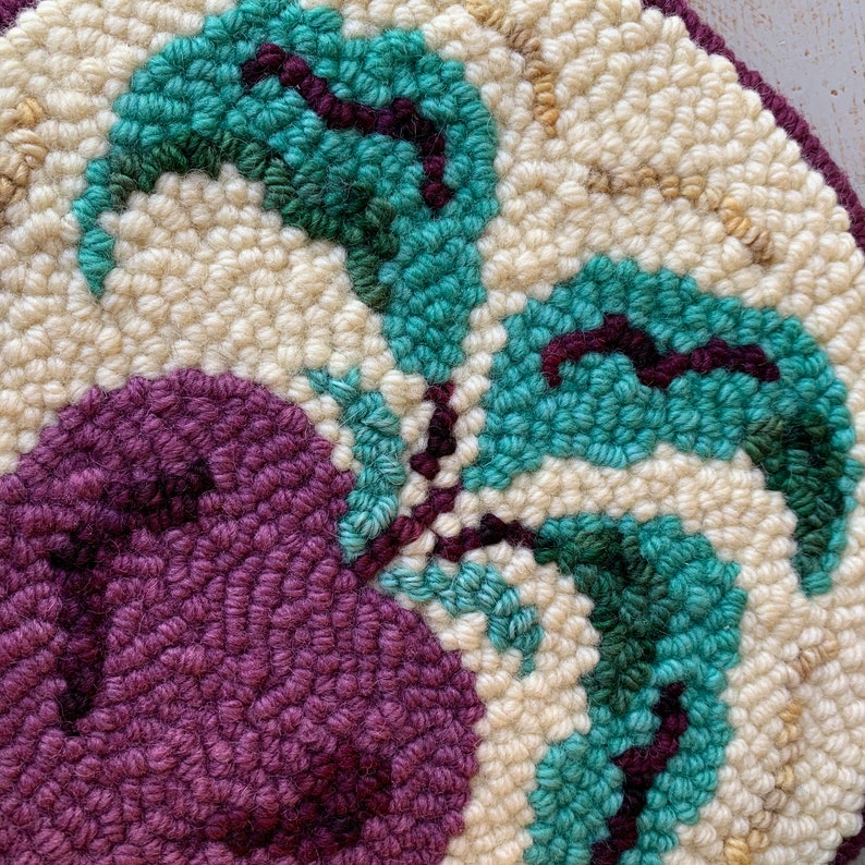 Oxford Punch Needle Kit /pattern Purple Beet Punch Needle | Etsy