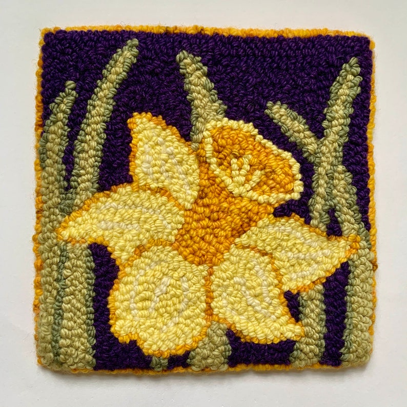 Oxford Punch Needle Kit Daffodil Bloom Flower Punch Needle Etsy