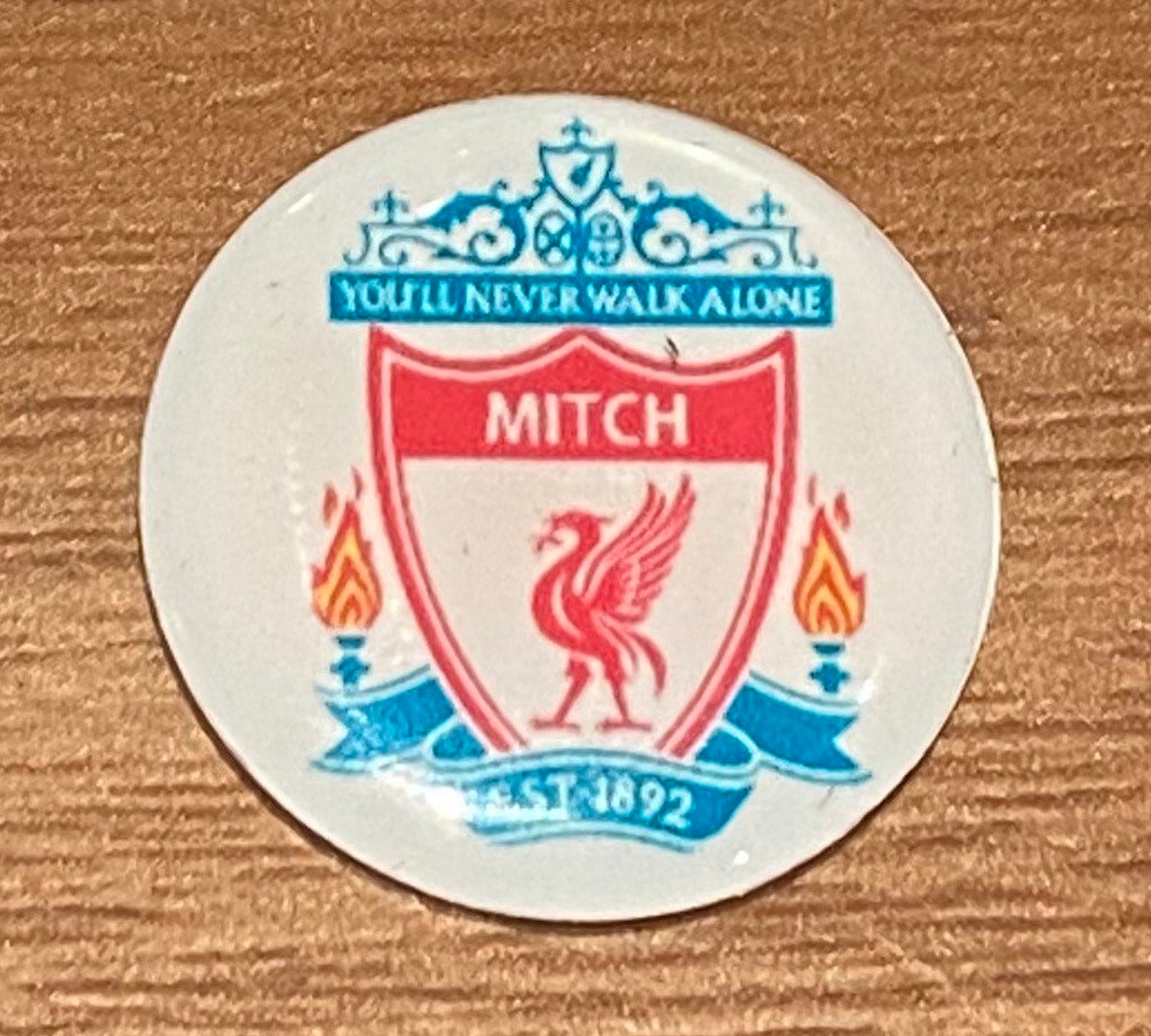 Personalised Liverpool FC golf markers. | Etsy