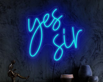 Yes sir neon sign, Yes sir sign, Yes sir led sign, Proposal neon, Engagement neon sign, Wedding neon sign, Yes sir wall art, Yes sir decor