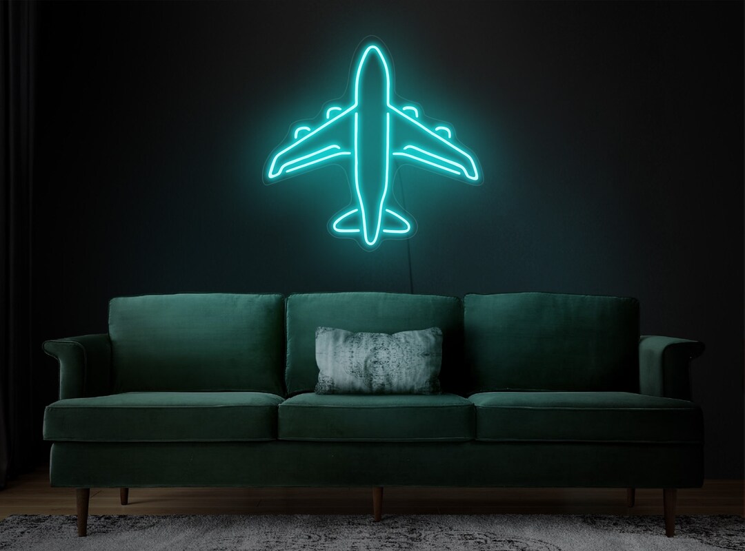 Airplane Neon Sign Airplane Light Sign Plane Neon Sign - Etsy