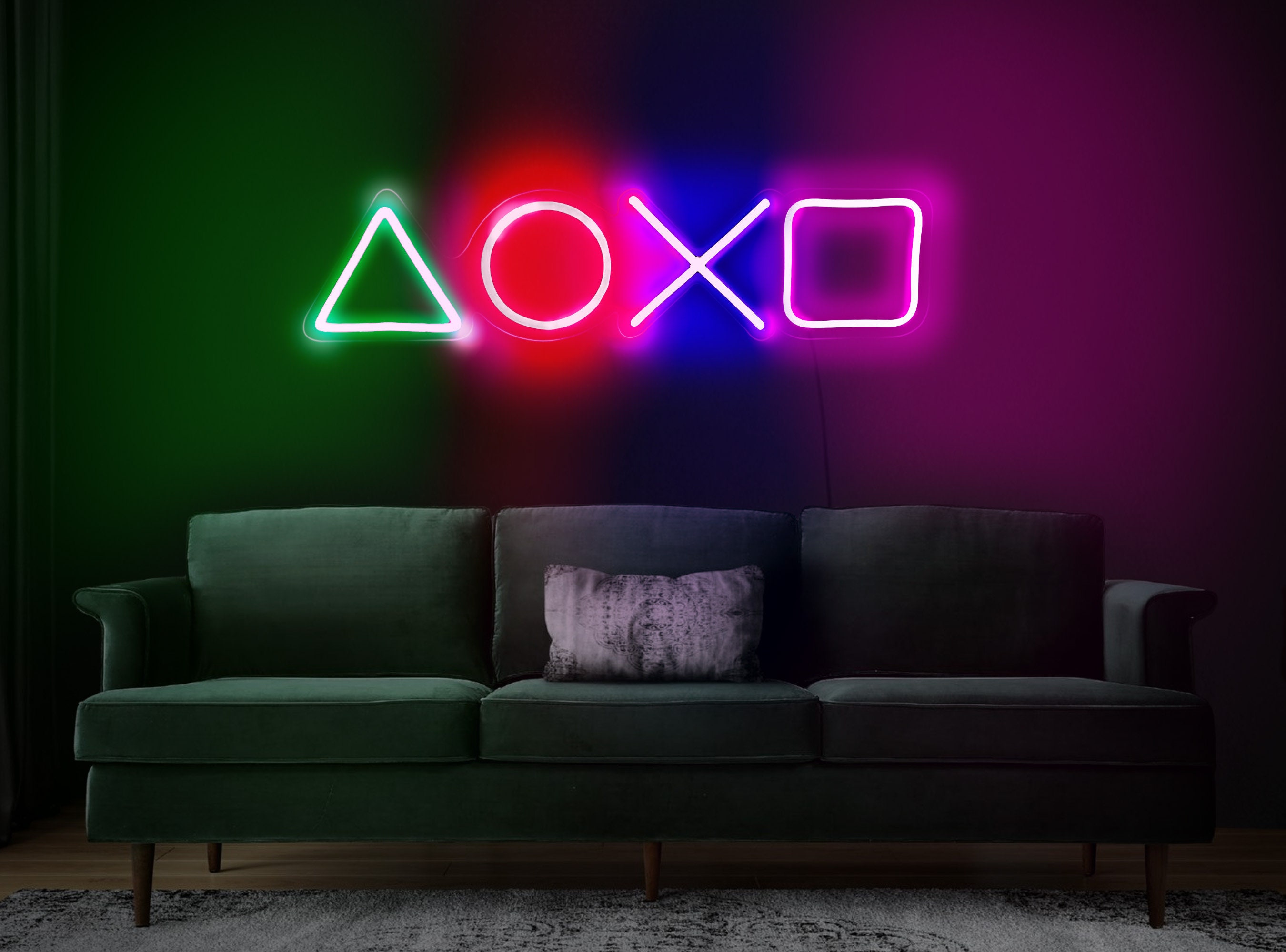 Signo de neón gamer luz de neón gamer letrero led gamer Etsy