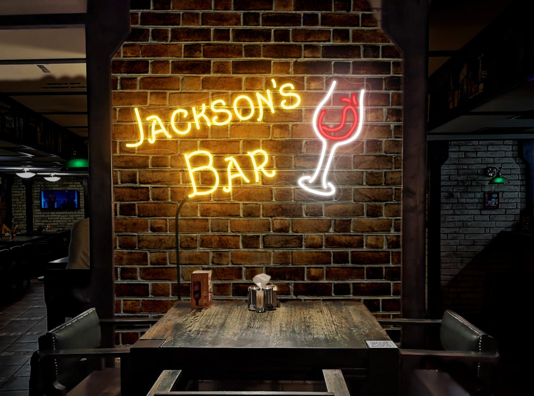 Neon Sign for Bar, Personalized Bar Signs for Home Bar, Custom Bar Neon