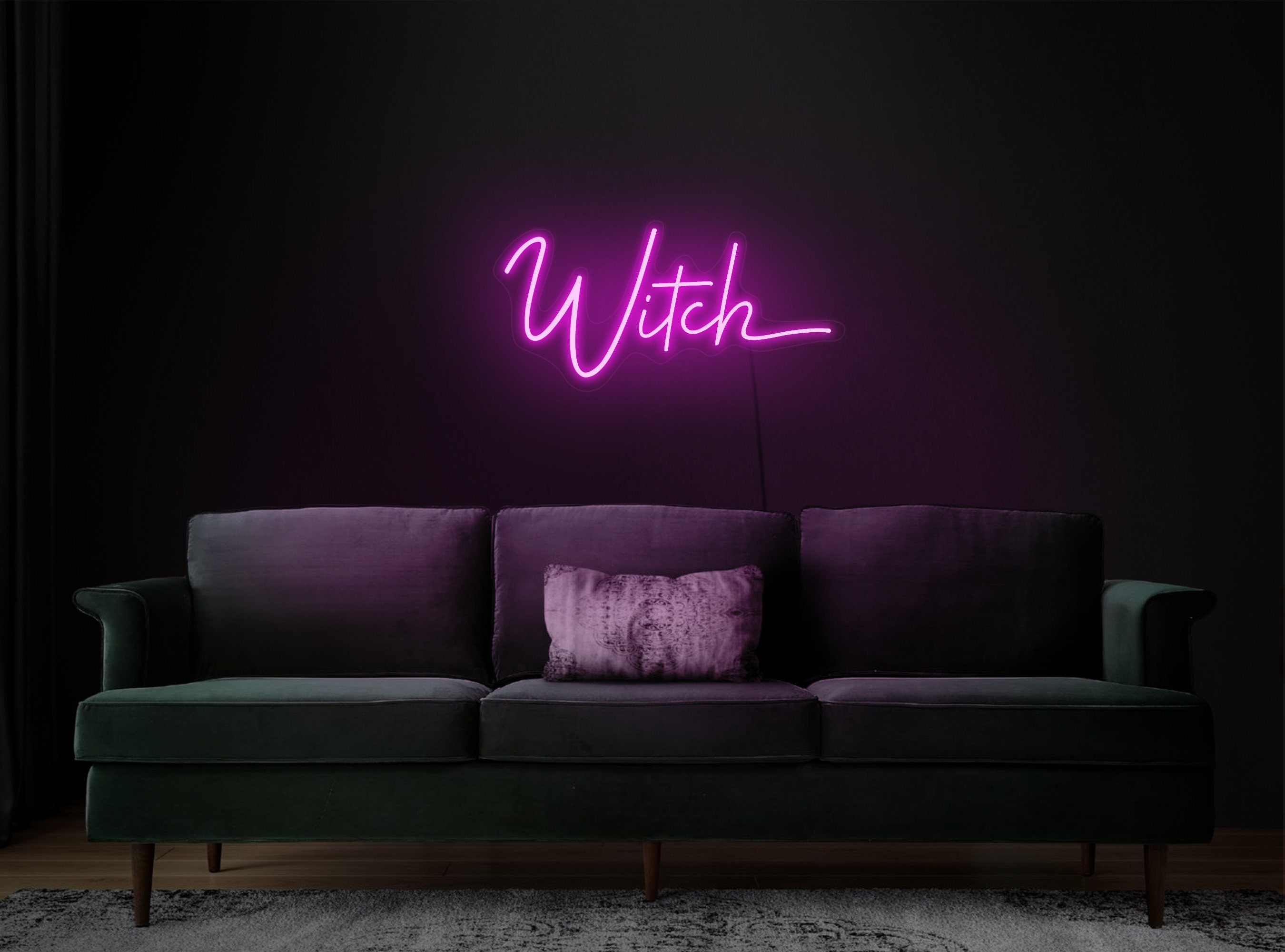 Neon Sign Light Plate Witch Legs Shape Wall Light Bar Mural Craft Home Decor WB